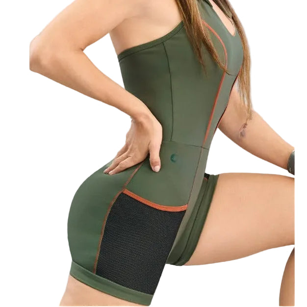 Enterizo verde militar corto CGW 029