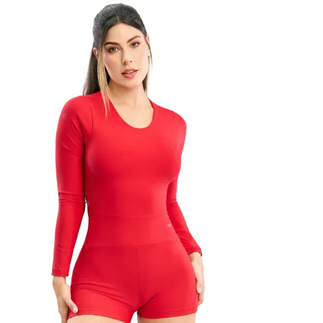Enterizo rojo manga larga CGW 030